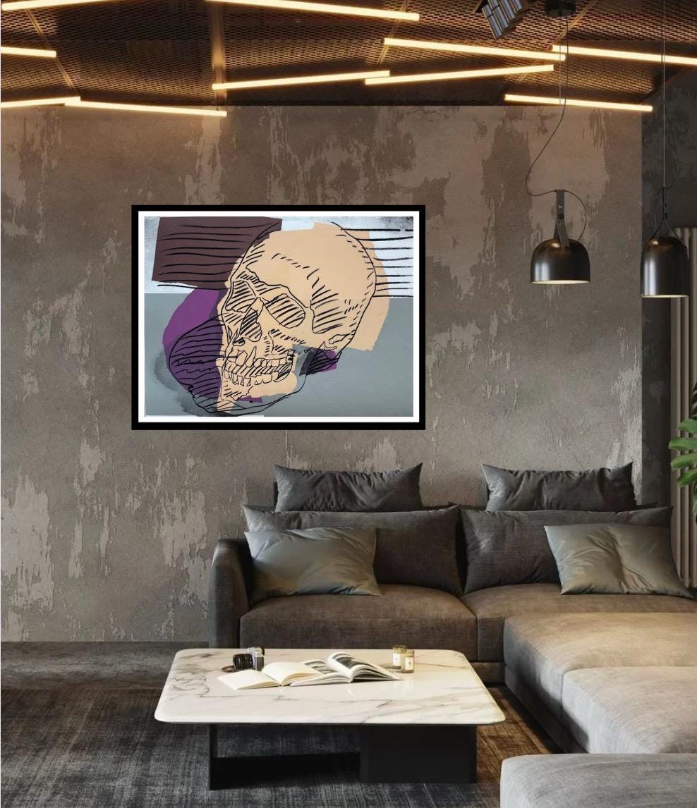 ANDY WARHOL "Skulls” #157-Screenprint Proof- Top Quality Skull 30 x 40"" Flat Ship- A Beauty!